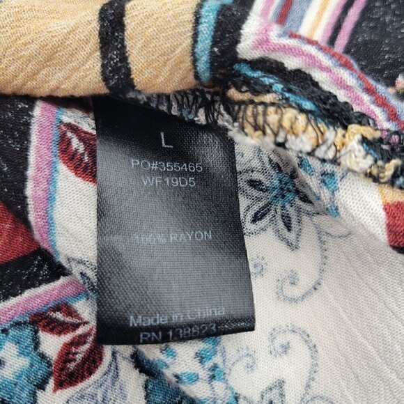 Shyanne Women's Country/Boho Wear Mixed Media 3/4 Sleeve Dress Size L - Picture 9 of 10